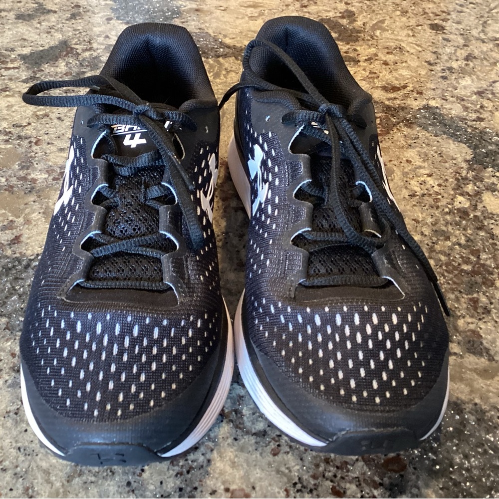 Under Armour Black and White Athletic Shoes